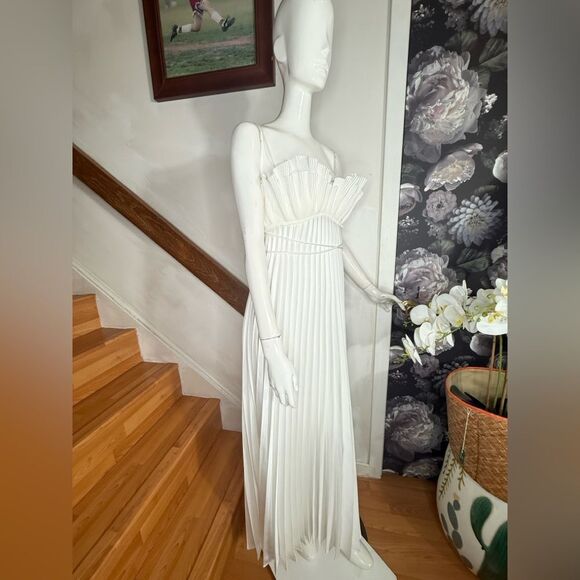 Anthropologie Acler Sanna Pleated Maxi Dress/ size 4 - Picture 6 of 10